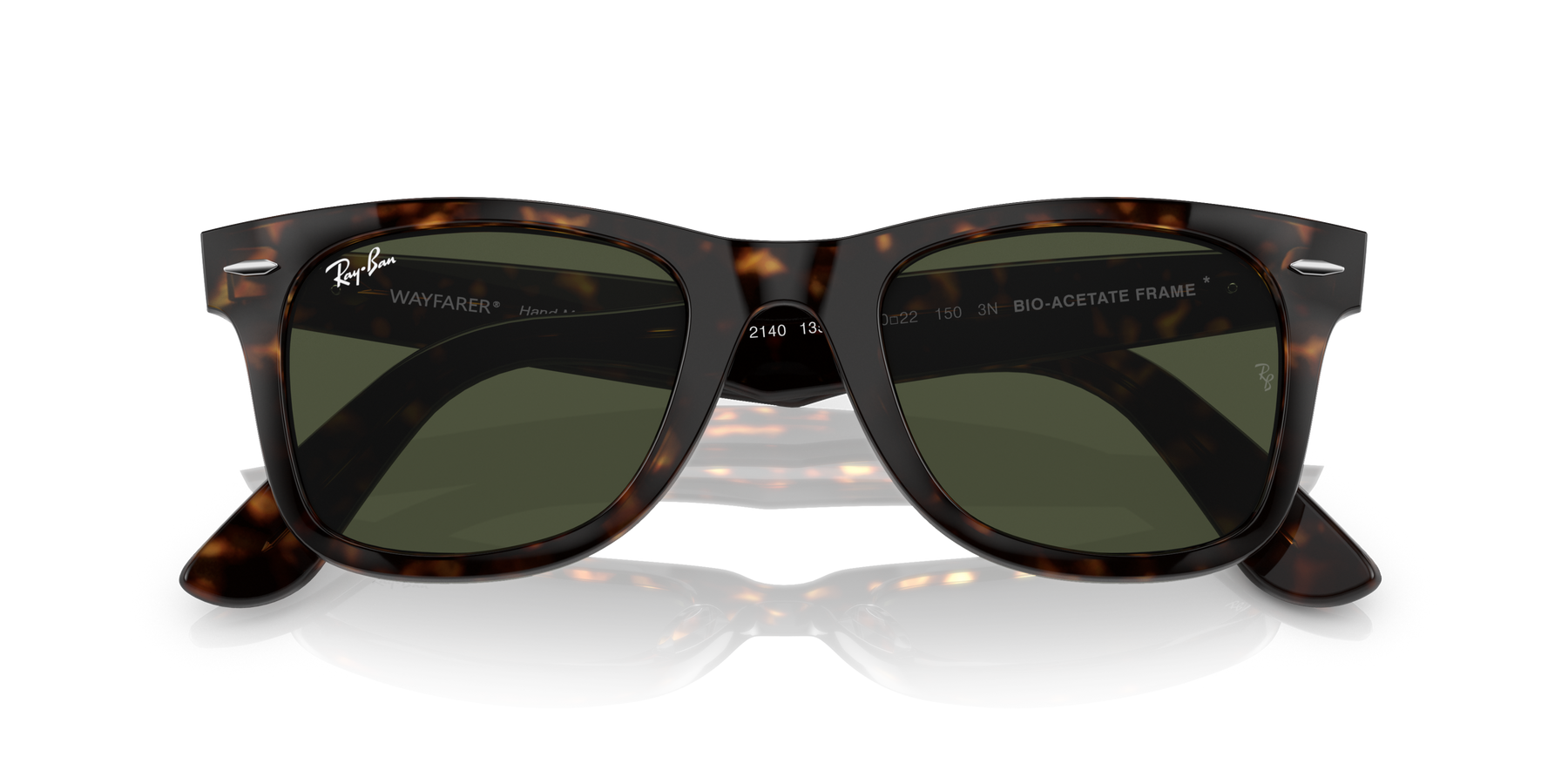 Anteojos de sol Ray-Ban Wayfarer RB2140, TRT SHN, GRN Lunavi